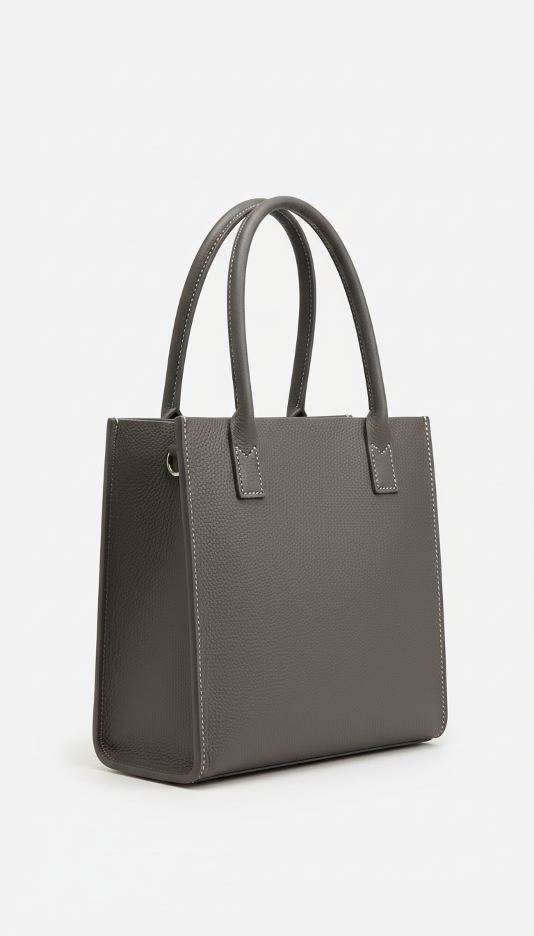 Bolso tote de cuero negro