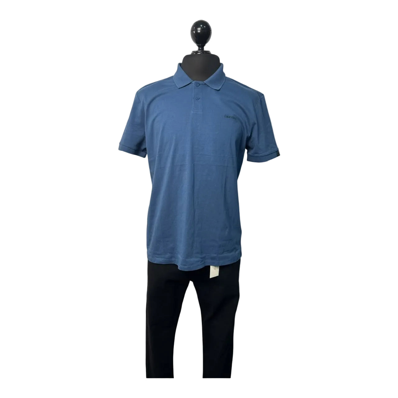 Playera Tipo Polo, Calvin Klein de Piqué Elástico