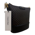 Calvin Klein Bolsa Hobo Monograma CK Negro