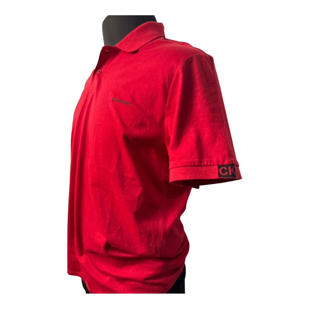 Polo Calvin Klein Rojo Clásico Manga Corta Algodón