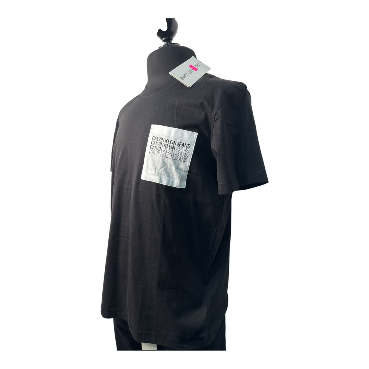 Playera Calvin Klein Jeans Negra Manga Corta 100% Algodón Puro Diseño Clásico