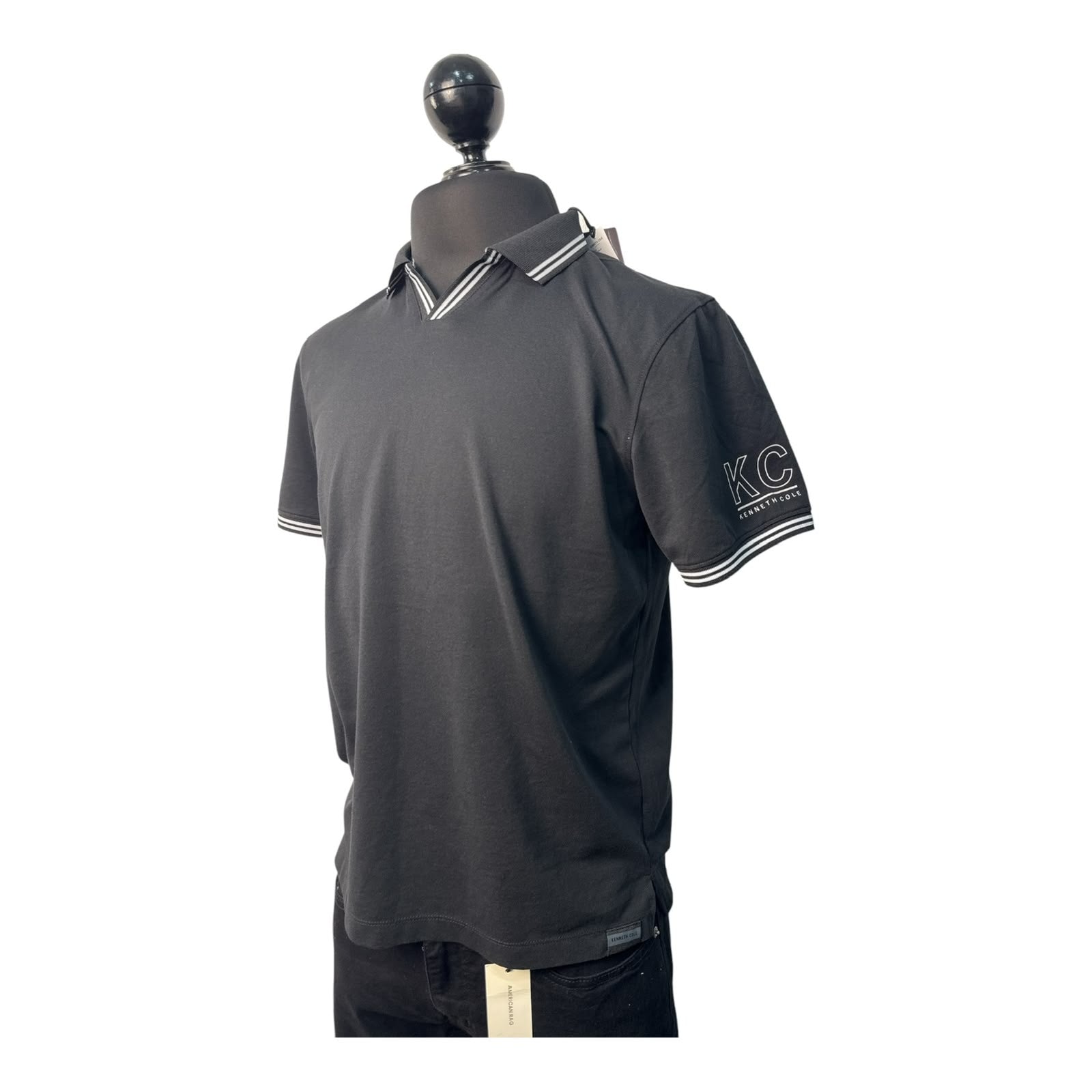 Playera Tipo Polo Kenneth Cole KC Negra