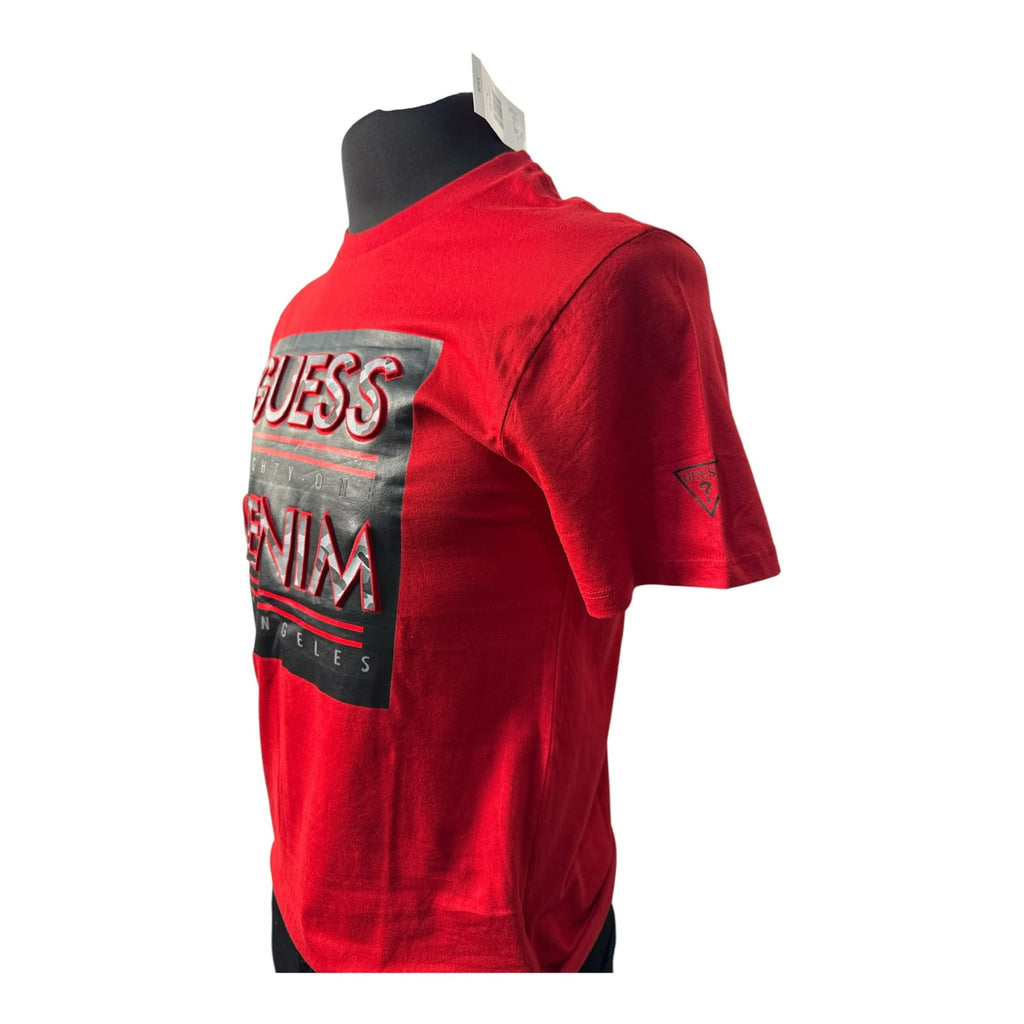 Playera Guess Denim Eighty-One Los Angeles Roja