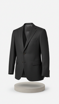 Blazer entallado lana gris carbón